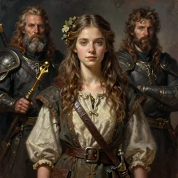 portrait of young woman tramp in dress cloth greg manchess portrait painting of bard, d & d, fantasy, medium shot, asymmetrical, intricate, elegant, matte painting, illustration, hearthstone, by greg rutkowski, by greg tocchini, by james gilleard, by joe fenton