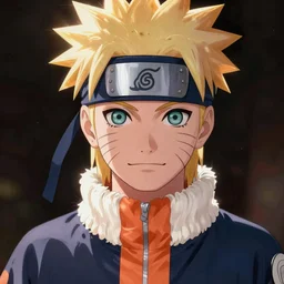 Realistic portrait of Naruto Uzumaki from the anime Naruto