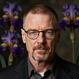 a portrait of walter white with background scenery by juergen teller, iris van herpen