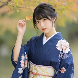 beautiful japanese female with half open kimono