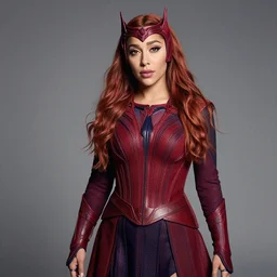 ariana grande modeling as the scarlet witch, professional photograph