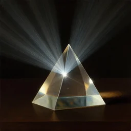 rays of light diffracted through prism, by camille corot