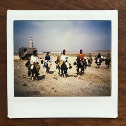 Polaroid photo of Khajiit caravanners, 1967