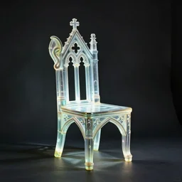 luminescent gothic chair with ear. karl blossfeldt