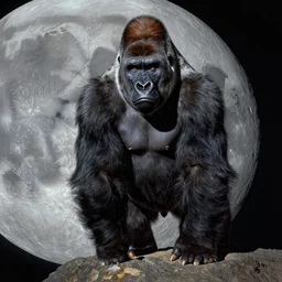 gorilla on the moon by chesley bonestell