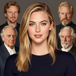 photo of karlie kloss with simple smile paint detailed digital artstation, portrait hd 4 k, y greg rutkowski and gaston bussiere and craig mullins and j. c. leyendecker, hd