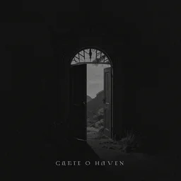Black Paper Matte Digital Artwork of Gate to Haven, in style of Steve Argyle and John Avon