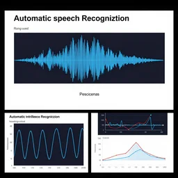 breathtaking powerpoint slide about automatic speech recognition ( keywords : spectograms, artificial intelligence, audio )