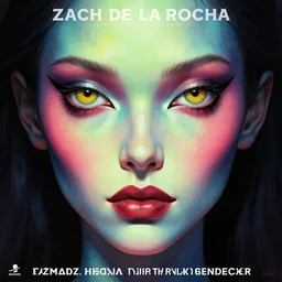 close up sci - fi festival poster art zach de la rocha reptile eyes, neon skin, elegant, highly detailed, centered, digital painting, concept art, smooth, sharp focus, illustration, artgerm, tomasz alen kopera, peter mohrbacher, donato giancola, joseph christian leyendecker, wlop, frank frazetta