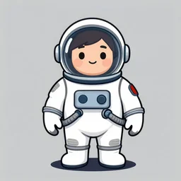 quirky round man wearing a space suit full body no arms cartoon style