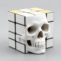 a skull shaped rubik's cube