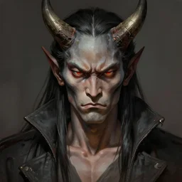 portrait, cyberpunk japanese oni demon with horns, stern expression, long hair, highly detailed, digital painting, artstation, concept art, smooth, sharp focus, illustration, artgerm, tomasz alen kopera, peter mohrbacher, donato giancola, joseph christian leyendecker, wlop, frank frazetta