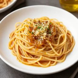 photo of honey spaghetti