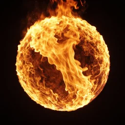 digital image of a fire orb