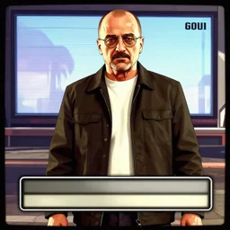 saul goodman in gta v, cover art by stephen bliss, artstation, no text, loading screen