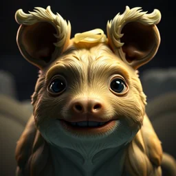 cute cabbage dog, symmetrical portrait, clear facial features, character concept art, call of the wild, fantasy, rembrandt lighting, mood lighting, cinematic shot, closeup view, by miyazaki hayao and rinotuna, rendered in cinema 4 d