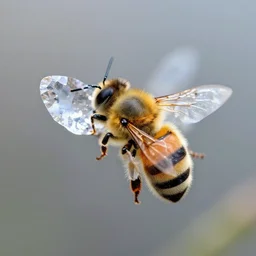 a bee made of crystal