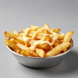 dipps restraunt, dip fries in mayonese, studio photo