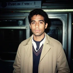 medium shot portrait in new york subway photographed at night with flash, analog medium format pentax 6 7 film photograph, 1 9 6 0 s film street photography, vintage expired colour film photograph, featured on unsplash