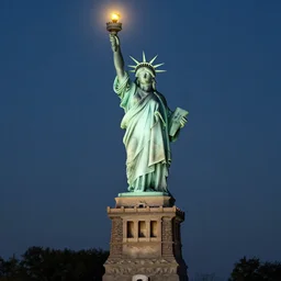 lighting study of the statue of liberty, by leonardo da vinci