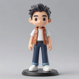 accurate detailed pvc, figurine of james charles!!! figurine!!!, studio lighting, grey background, no shadow, trending on artstation, 4 k, highly detailed!!!