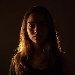 rim light half body portrait, fine art photography