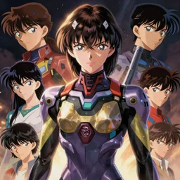 portrait of a woman in a mech suit, by studio trigger, by satoshi kon, by akira toriyama, by yoshihiro togashi, by yoshiyuki sadamoto