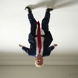 movie still of donald trump in mission impossible, hanging from the ceiling, photograph, tv show, cinematic