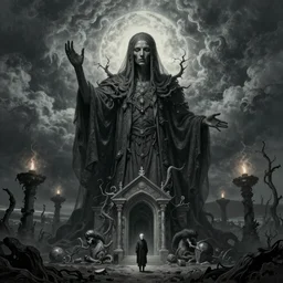 prophetic visions of divination and despair dystopian surrealism style of Zdzisław Beksiński