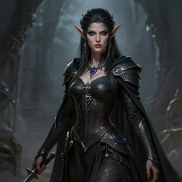 dark elf princess, highly detailed, d & d, fantasy, highly detailed, digital painting, trending on artstation, concept art, sharp focus, illustration, global illumination, ray tracing, realistic shaded, art by stanley artgerm lau, wlop, rossdraws, frank frazetta, andrei riabovitchev, marc simonetti