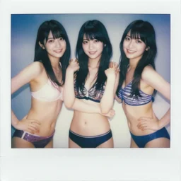 unbelievably beautiful, perfect, dynamic, epic, cinematic 8 k hd movie shot, three beautiful cute young j - pop idols av actresses in japanese girl band, posing together in swimsuits. hollywood style, at behance, at netflix, with instagram filters, photoshop, adobe lightroom, adobe after effects, taken with polaroid kodak portra