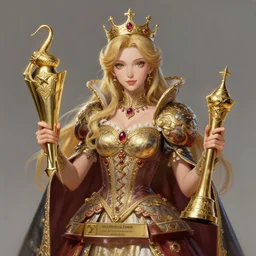 professionally - painted ultradetailed ornate beautiful award winning anime illustration of nadia la arwall, as a queen, digital airbrush painting, 3 d rim light, hyperrealistic, artstation, cgsociety, kodakchrome, golden ratio