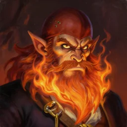 portrait of demon pirate lechuck with a burning beard, from monkey island video game, big bushy beard, flames in his beard, highly detailed, looking smug, stylized, smooth, oil painting by greg hildebrandt, tim hildebrandt, artgerm, character portrait, dynamic lighting