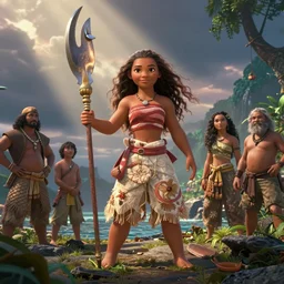 epic hyper realistic moana, gorgeous lighting by kim jung giu weta studio, mucha, bautista and norman rockwell and greg rutkowski and tom bagshaw and james gurney and lucasfilm