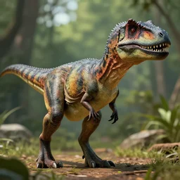 a high detail shot of a velociraptor with goanna skin 8k