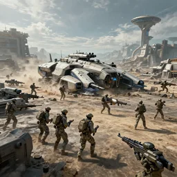 future battlefield cg illustration 4 k big picture