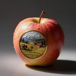 Apofiss, still life of an apple, by Apofiss, volumetric lighting by Apofiss