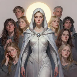 masterpiece concept art by thomas blackshear, imogen poots as neo - gothic templar, holy halo, matte painting, extremely emotional, pastel colours, realistic shaded lighting poster by hsiao ron chen, artgerm, lawren harris, eve ventrue, magali villeneuve, jeremy lipkin, rob rey, christophe vacher