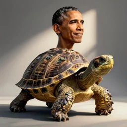 Obama with a turtle's body