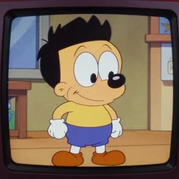 grainy nostalgic VHS footage of a cartoon from 1994. TVY7