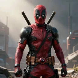 deadpool as a mandalorian, futuristic, dramatic light, soft, sharp focus, concept art by greg rutkowski and ruan jia