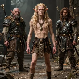hyper realistic photography of skinny sneaky medieval orc warrior brom, greg rutkowski, craig mullins, juan gimenez artstation cgsociety full body shot, card art, lotr cinematic shot