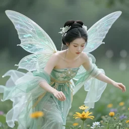 the 1080 photo of the perfectly flawless beauty of the fairy as she hovered over a flower