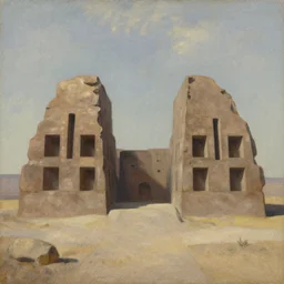 Ozymandias, oil painting
