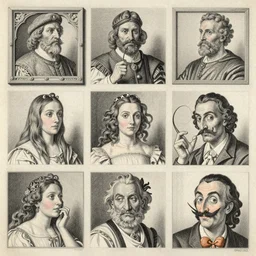 magic dreams : : by camille corot, by caravaggio michelangelo merisi, by fernando botero, by ivan shishkin, by maria sibylla merian, by salvador dali, by wangechi mutu, illustration, illuminated manuscript, storybook illustration, pencil art, colored pencil, ink, marker art, carving, relief - carving, fretwork, intaglio