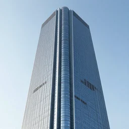 interesting skyscraper design, whole building showing, symmetrical, photorealistic, slick, smooth, modern, futuristic