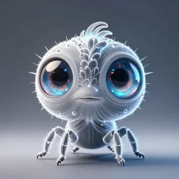 a tiny creature with enormous eyes made of bioluminescence, fantasy, elegant, crisp 8 k line work, emissive lighting, digital painting, artstation, unreal engine, octane render, concept art, matte, sharp focus, illustration, art by james jean and justin gerard and josan gonzalez