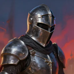 knight squished into a helmet, fantasy, digital painting, dramatic lighting, vibrant setting, realistic shading, unreal engine 5, concept art, ultra detailed, trending artstation