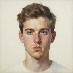 portrait painting of robbie margot by jeremy mann, only one head single portrait