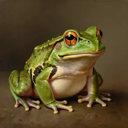 illustration of a classy frog, realistic painting, classical painting, high definition, digital art, matte painting, very detailed, realistic